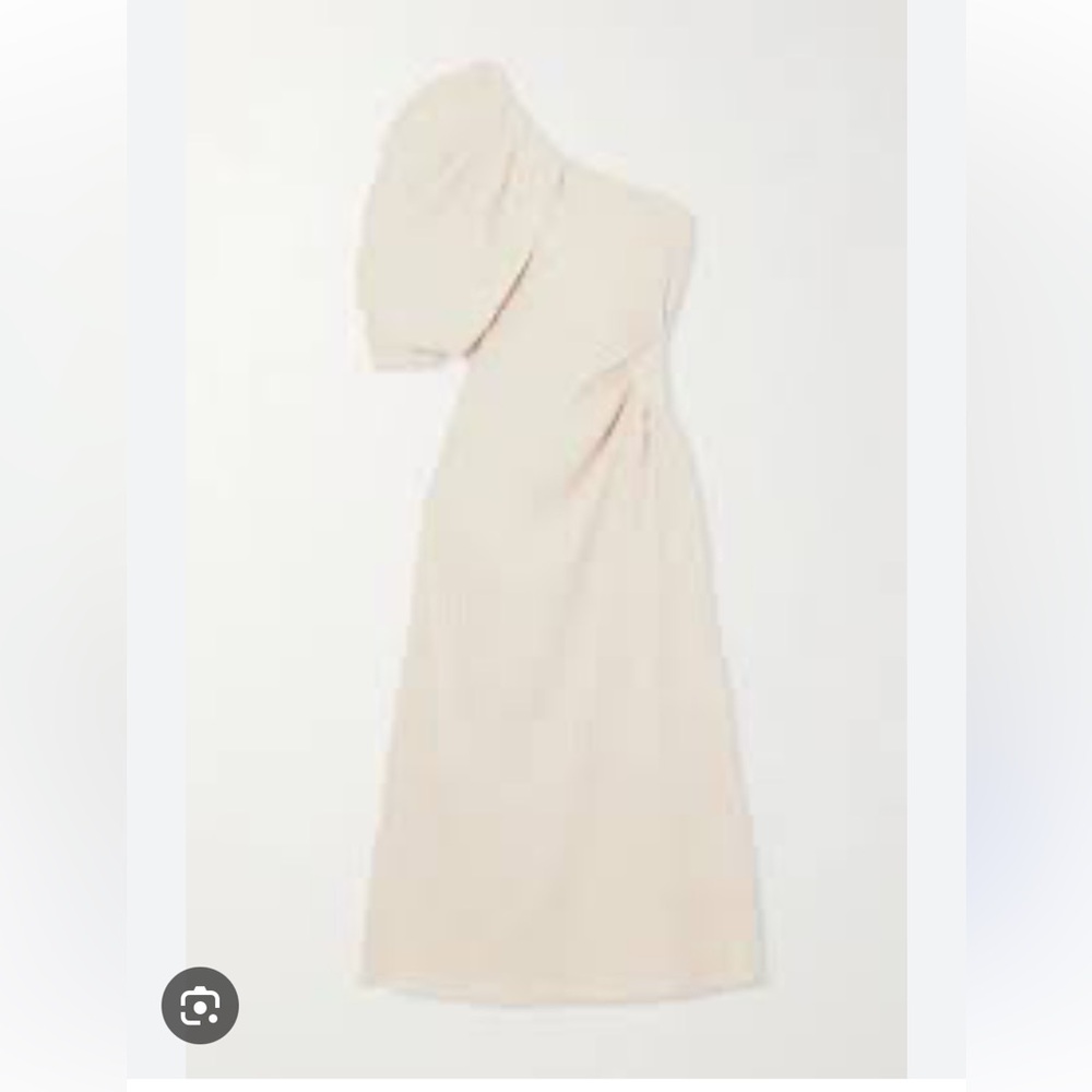 Johanna Ortiz One-Shoulder Cream Midi Dress - Picture 2 of 6